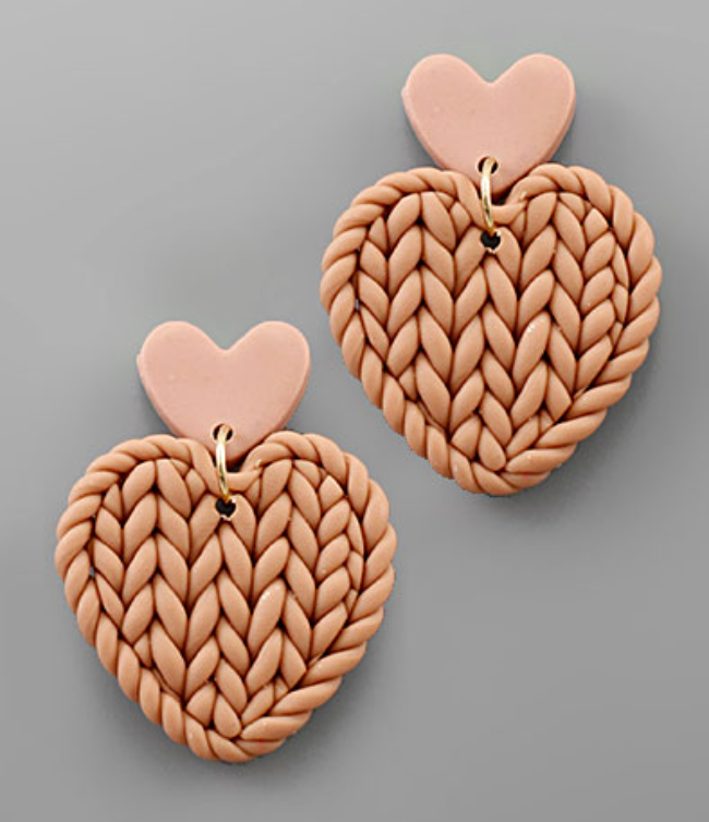 Braided Heart Earrings