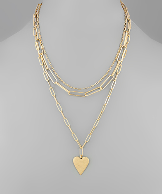 Layered Gold Heart Necklace