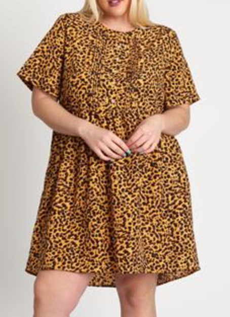 FINAL SALE Curvy Honey Leopard Mini Length Dress