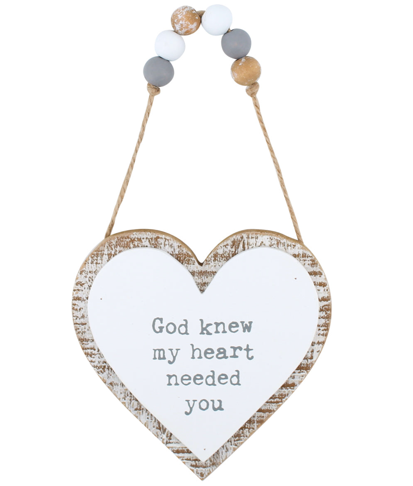 God knew Heart with Beads