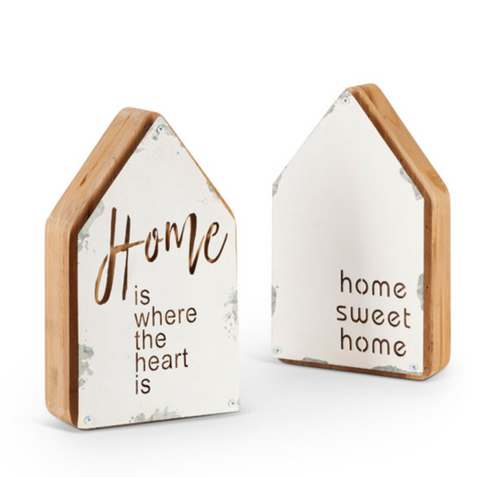 Wood and Metal "Home" Decor Sign