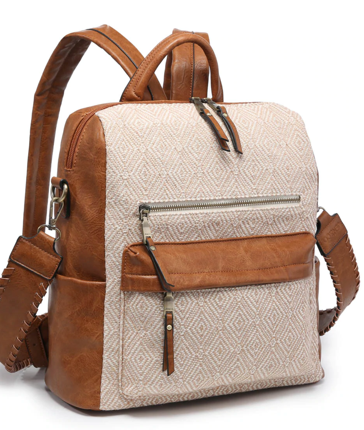Amelia Diamond taupe Convertible Backpack w/ Guitar Strap