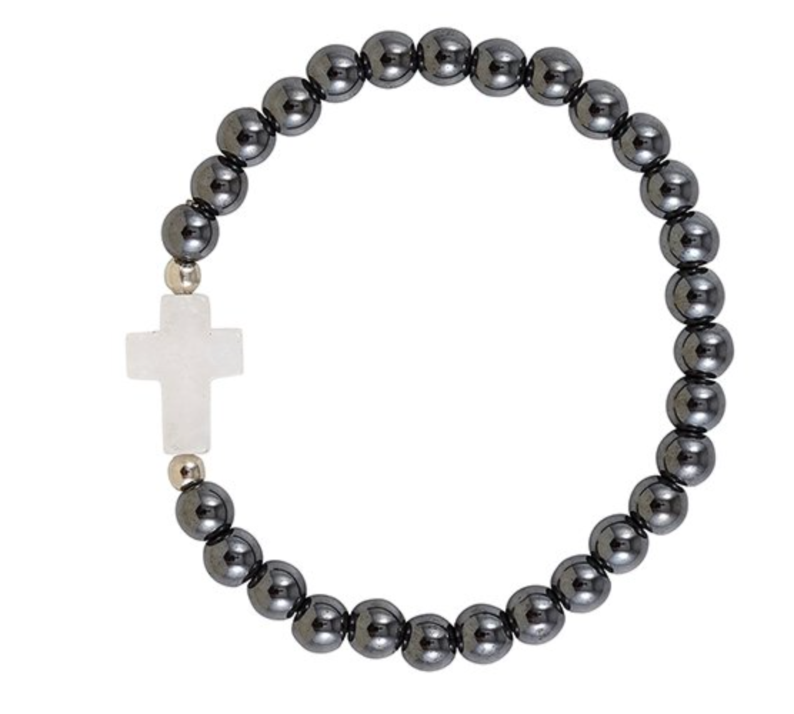 Cross Hematite Bracelet