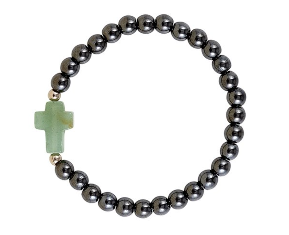 Cross Hematite Bracelet