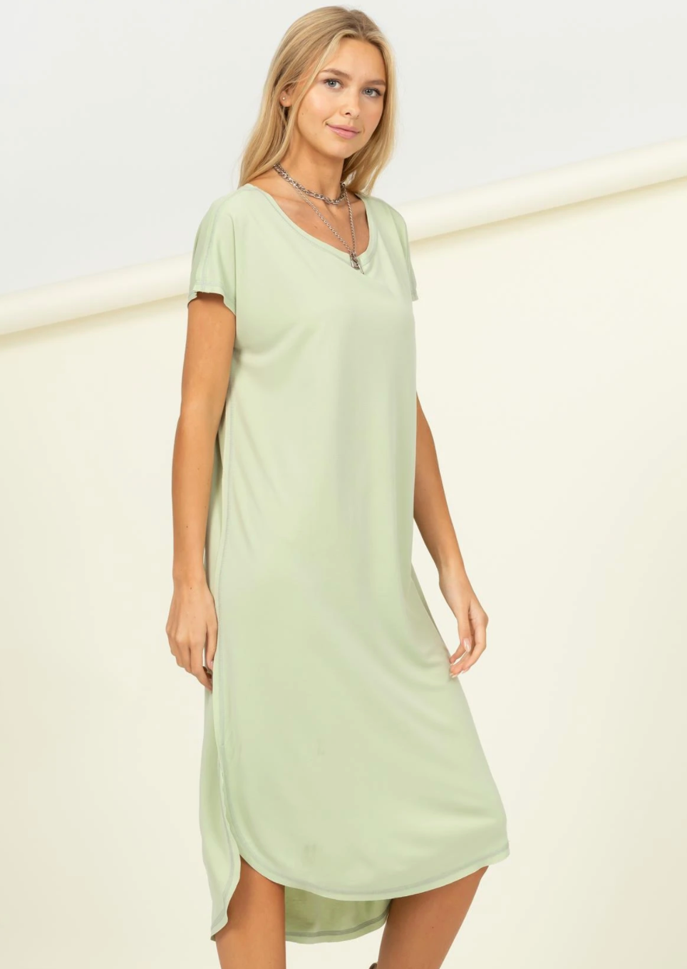 Stay Focused High Low Shirt Dress