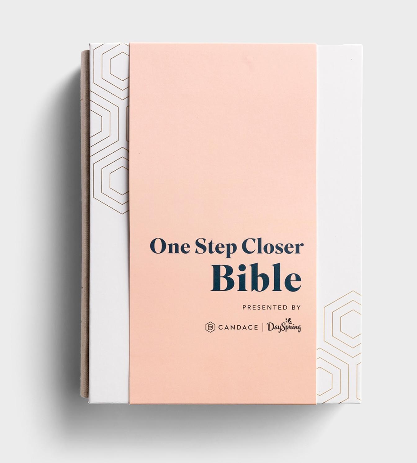 One Step Closer - NLT Bible - Warm Grey Cloth Over Board by Candace Cameron Bure