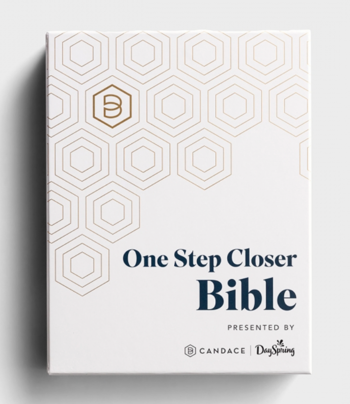 Gold Leather Like Bible - Candace Cameron Bure - One Step Closer - NLT Bible