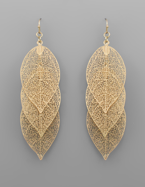 Dangle Leaf Drop Earrings