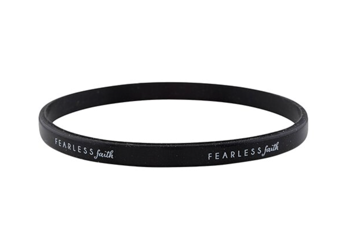 Fearless Threads of Faith Silicone Bracelet Set