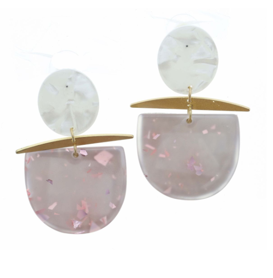 Blushing on the Ivory Earrings