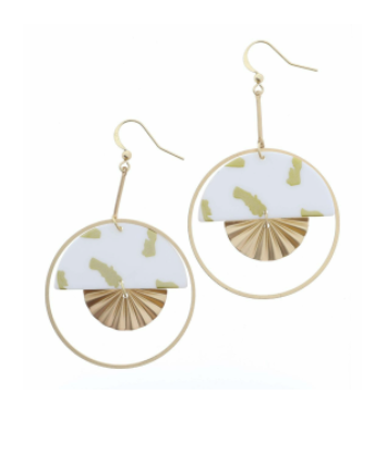 Around the Gold Shell Earrings