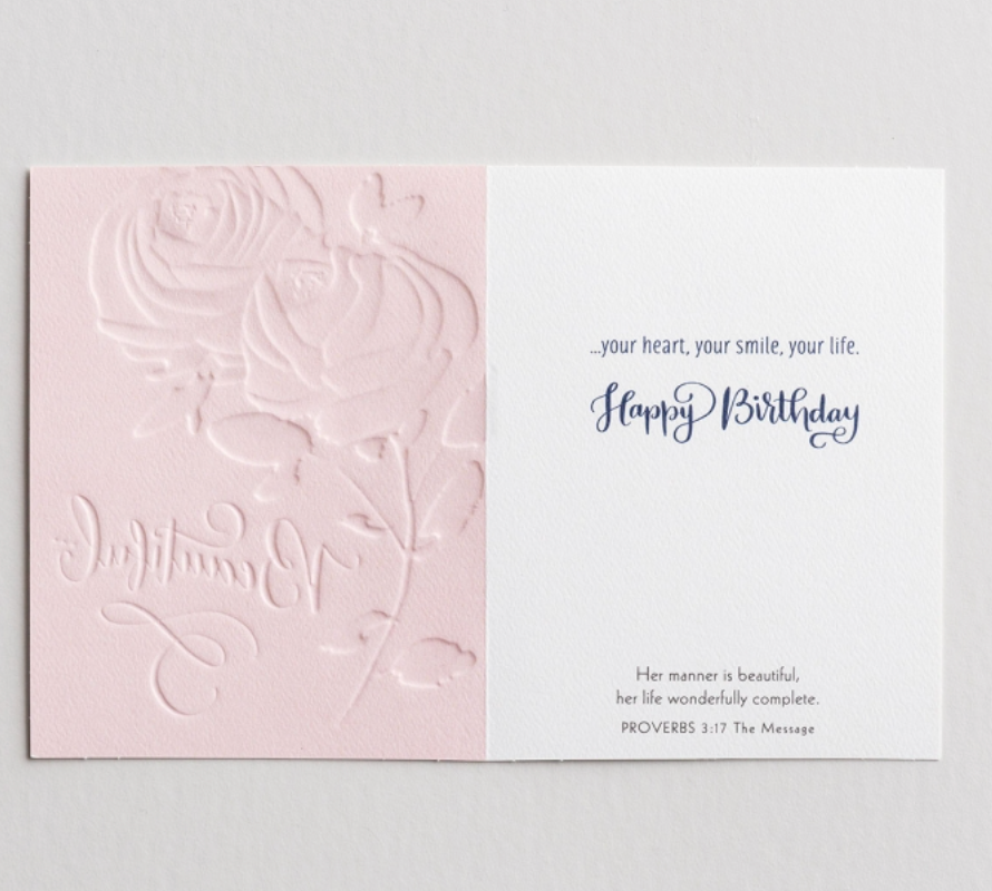 "Happy Birthday Beautiful" card