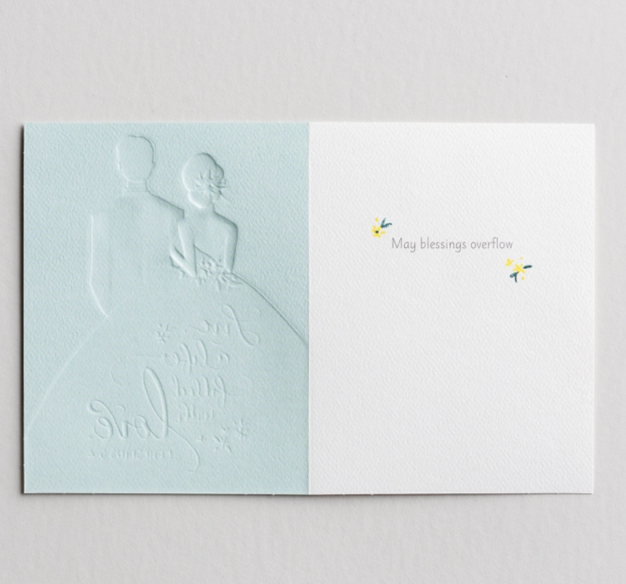 "Life Filled With Love" Wedding Card