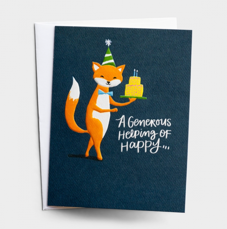 "A Generous Helping of Happy" Birthday Card