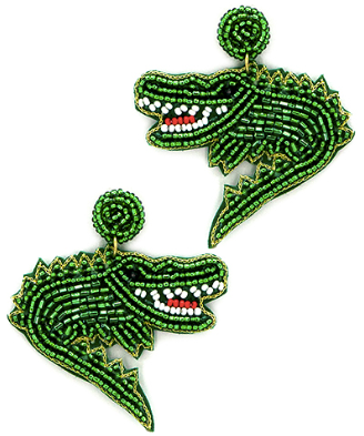 Go Gators Seed Bead Earrings