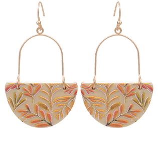 Wooden Falling Flowers Earrings