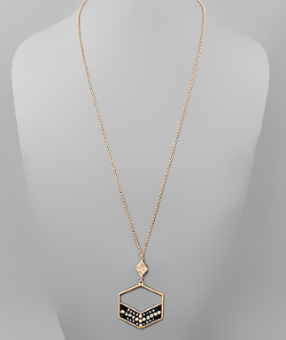 Lexi Hexagon Beaded Necklace