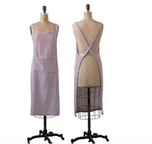 Woven Cotton Striped Apron