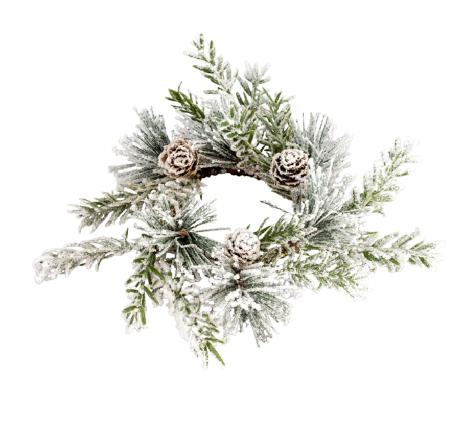 Snow Pine Candle Ring