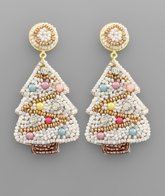 Winter Wonderland Christmas Tree Earrings