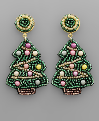 Winter Wonderland Christmas Tree Earrings