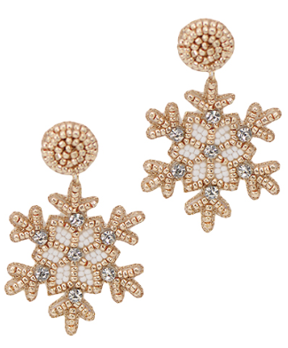 Snowflake Beaded Earrings