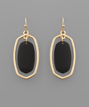 Black and Gold Aubrey Earrings