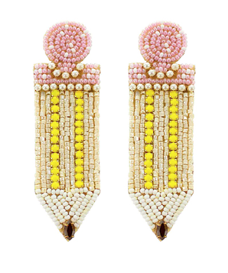 You Are On Point Seed Bead Pencil Earrings