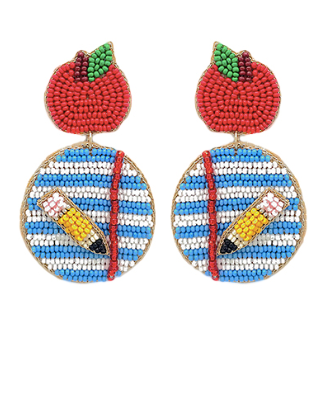 You Are All Write Seed Bead Earrings