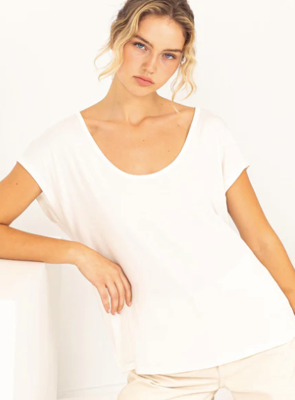 Lounging Around Luxe Scoop Neck T Shirt