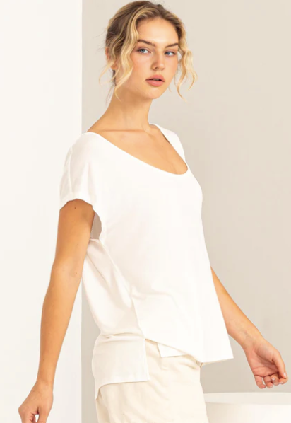 Lounging Around Luxe Scoop Neck T Shirt