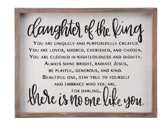 Large Daughter of The King Sign