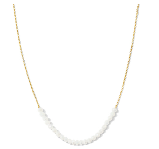 Small White Beaded Necklace