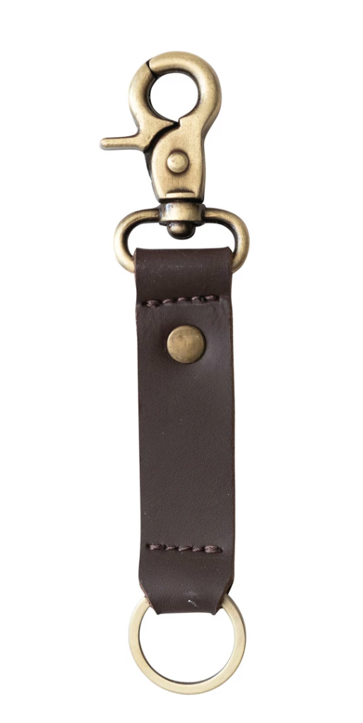 Leather & Metal Keychain