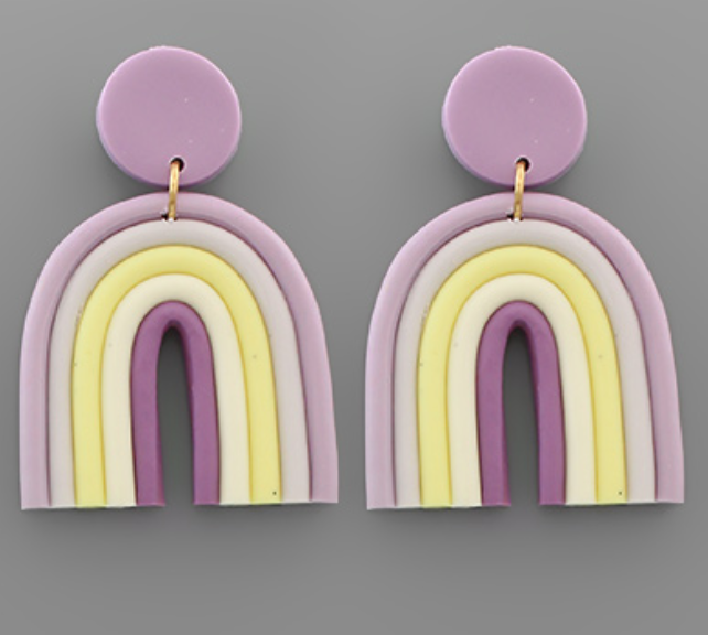 Clay Rainbow Earrings