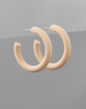 Dusty Pink Silicone Hoops