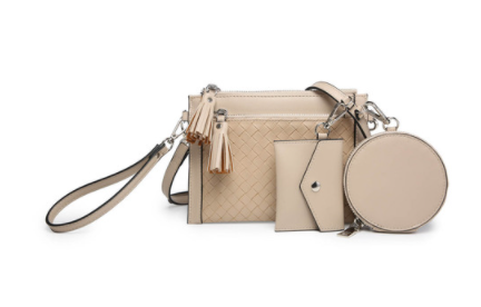 Mirabel Woven Double Zip Crossbody Bag w Wallet