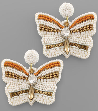 Boho Butterfly Dreams Seed Bead Earrings