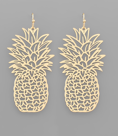 Golden Pineapple Earrings