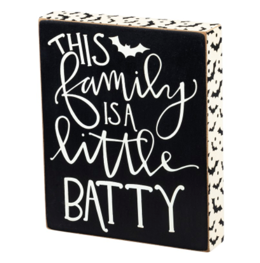 Little Batty Block Sign