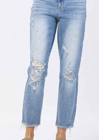 Judy Blue Hi-Rise Slim Straight Leg Jeans