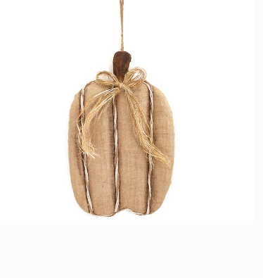 Wall Hanging Burlap Pumpkin