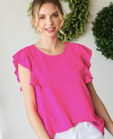 Brighter Days Ruffle Sleeve Top