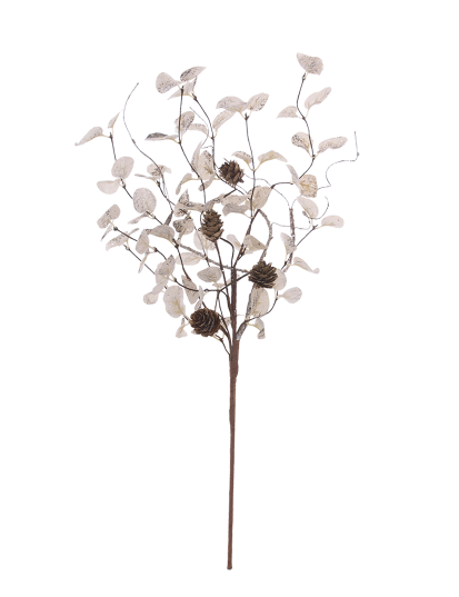 24 inch Rounded Leaf Pinecone Pick