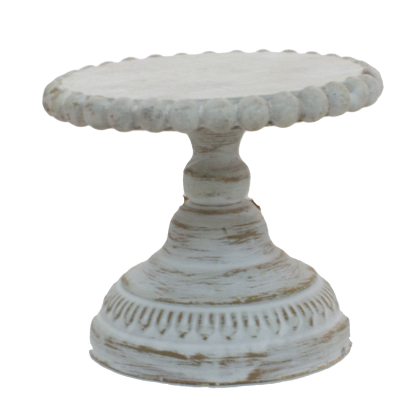 Small White Candle Riser - 5.75 x 4.63 x 4.75 in