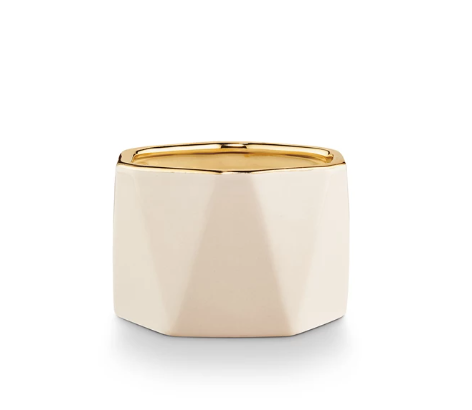 Winter White Ceramic Candle