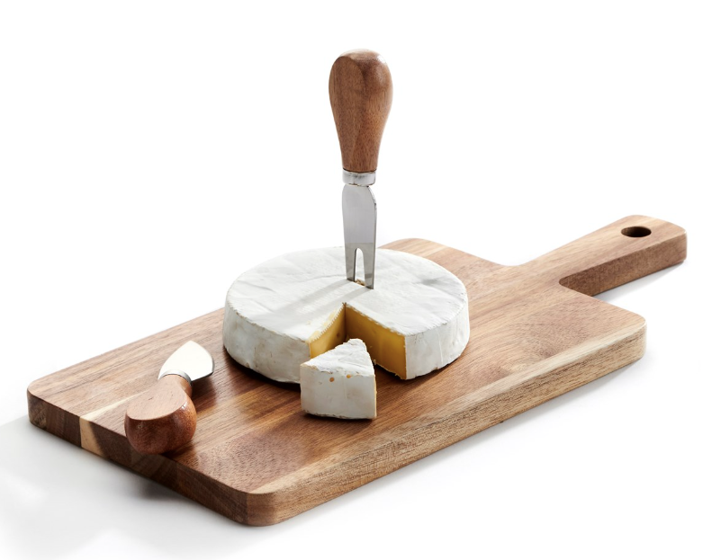 Rectangular Cheese Board With Knife 3 Piece Set