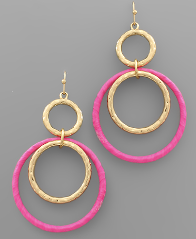 My Inner Circle Raffia Hoop Earrings