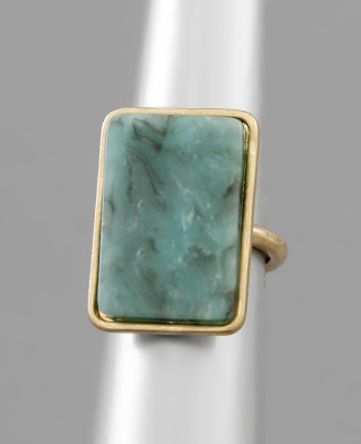 Stone Rectangle Ring