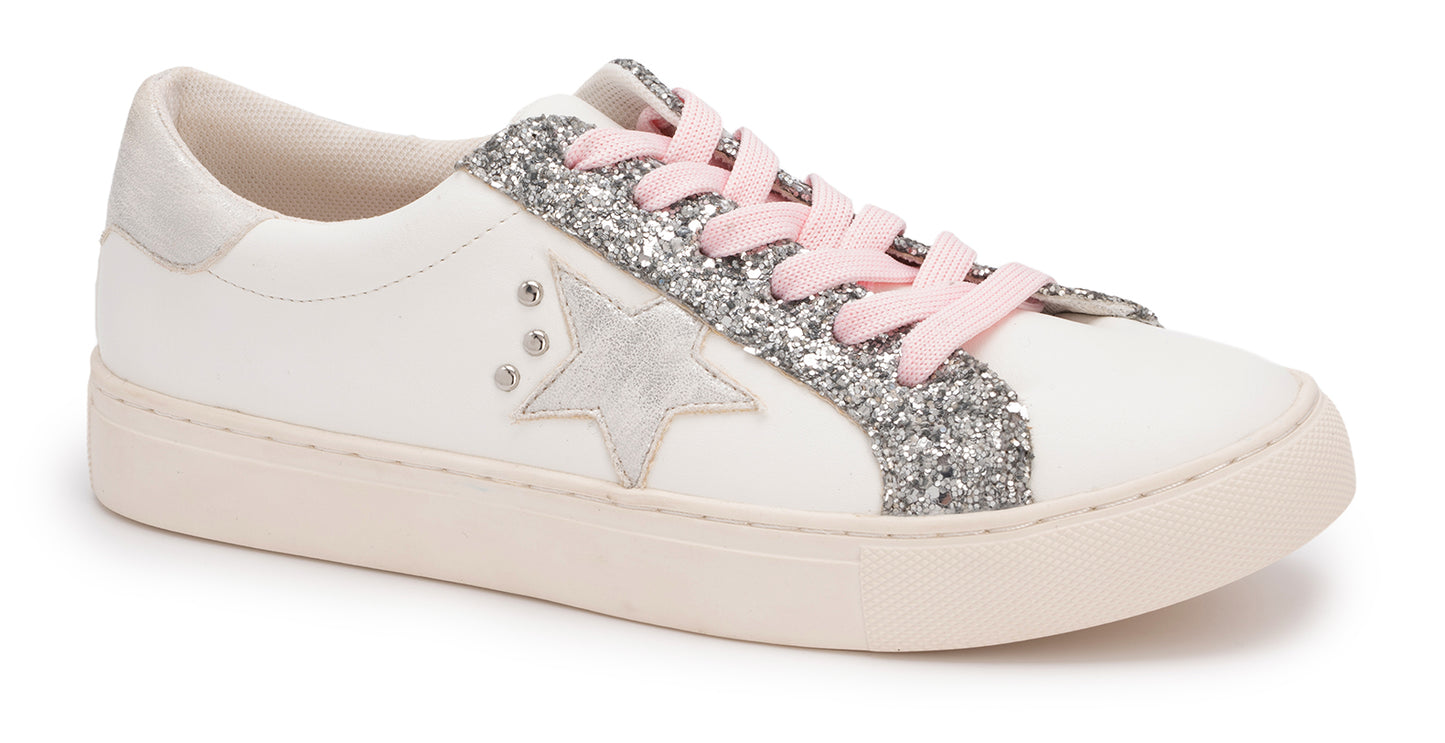 FINAL SALE Corkys Supernova Sneakers in Silver Glitter